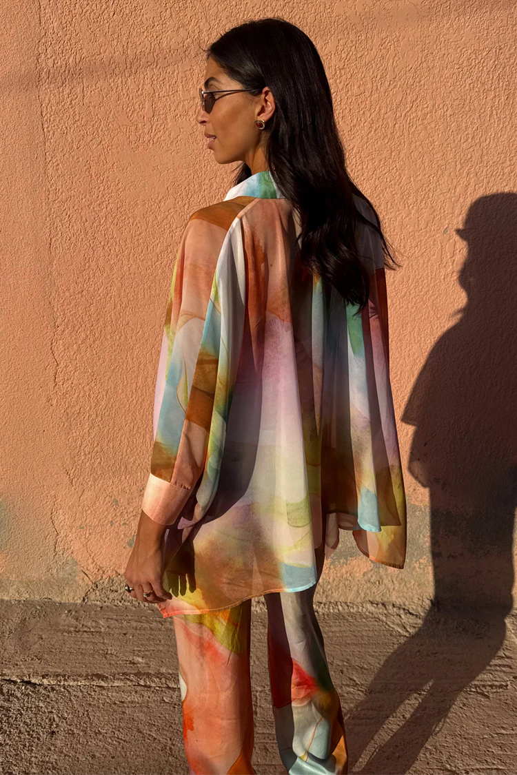 Abstract Cape Shirt - Image 4