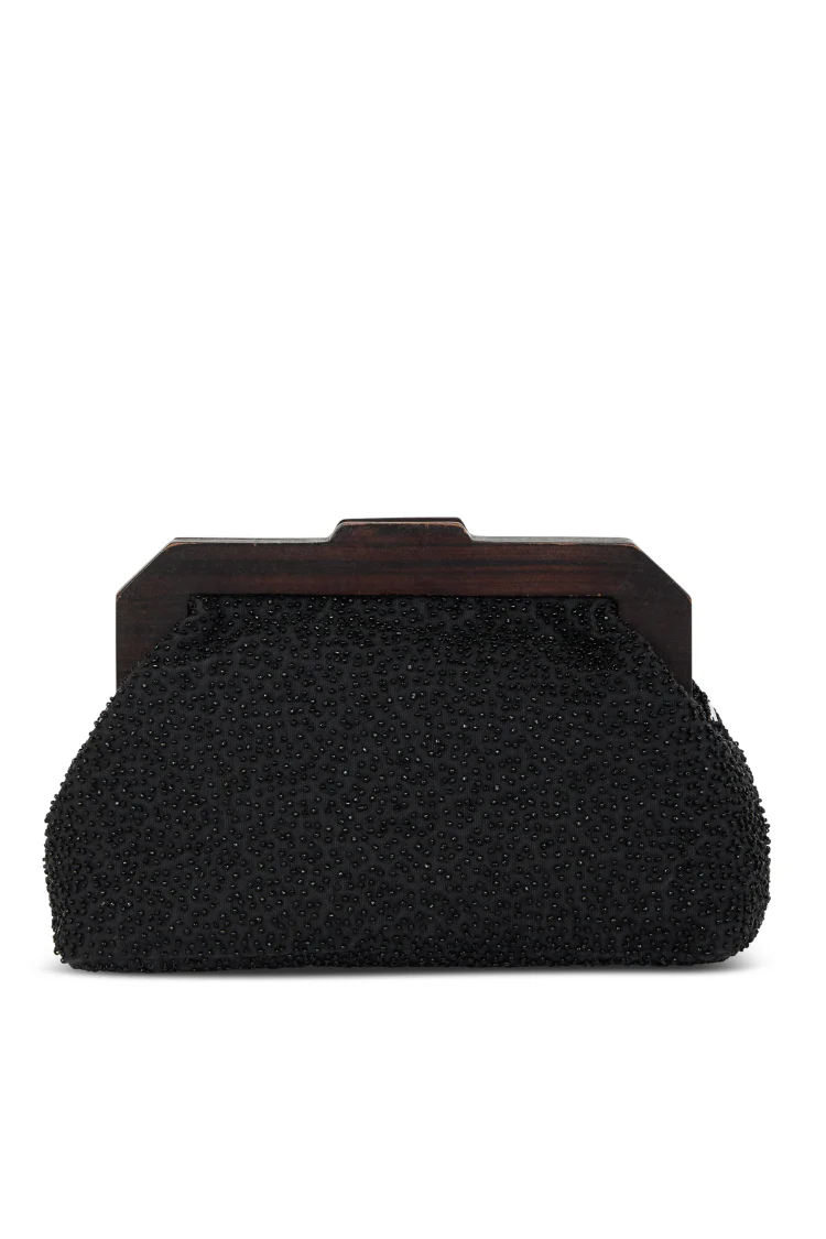 Black Beaded Mirror Bag - Image 9