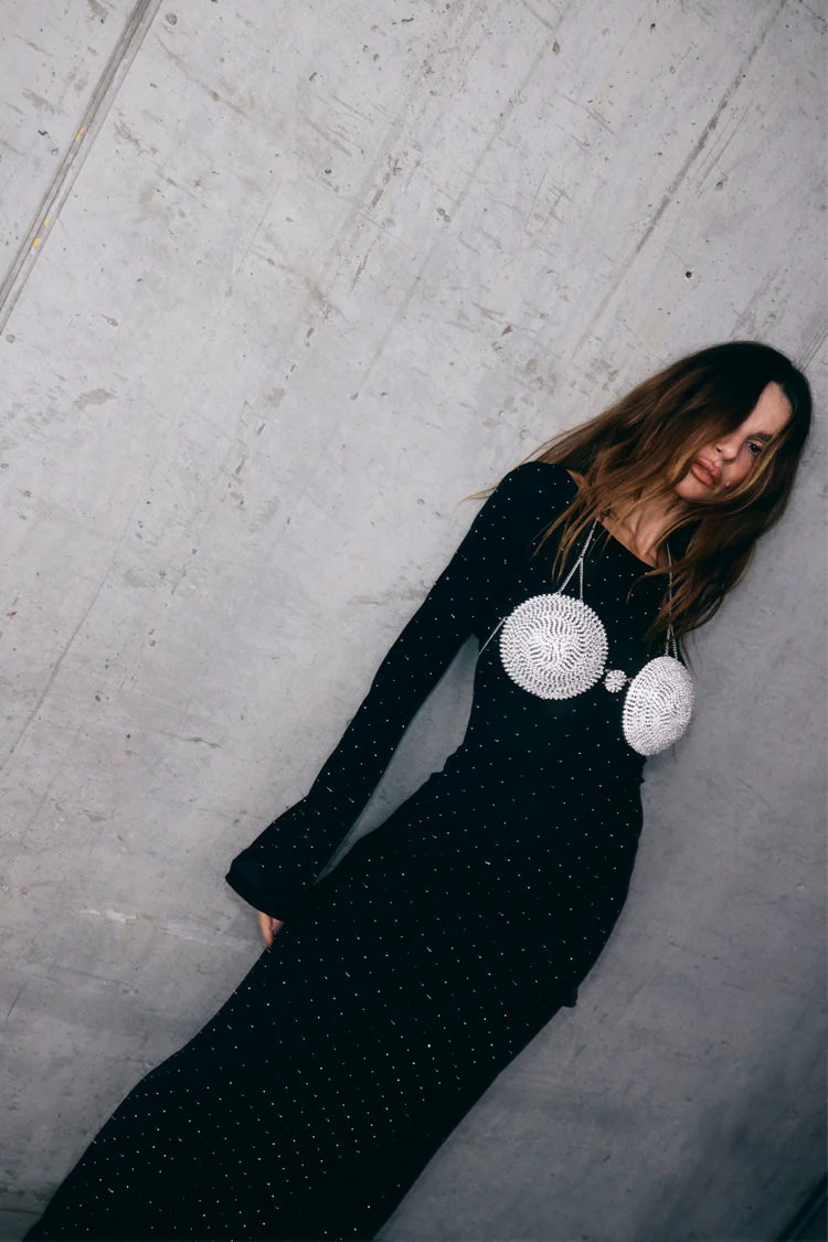 Black Icon Mesh Dress - Image 11