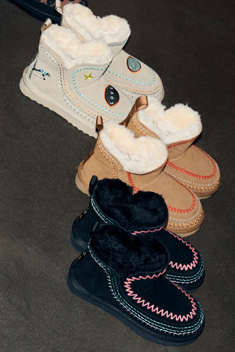 Black Stitch Suede Boots - Image 3