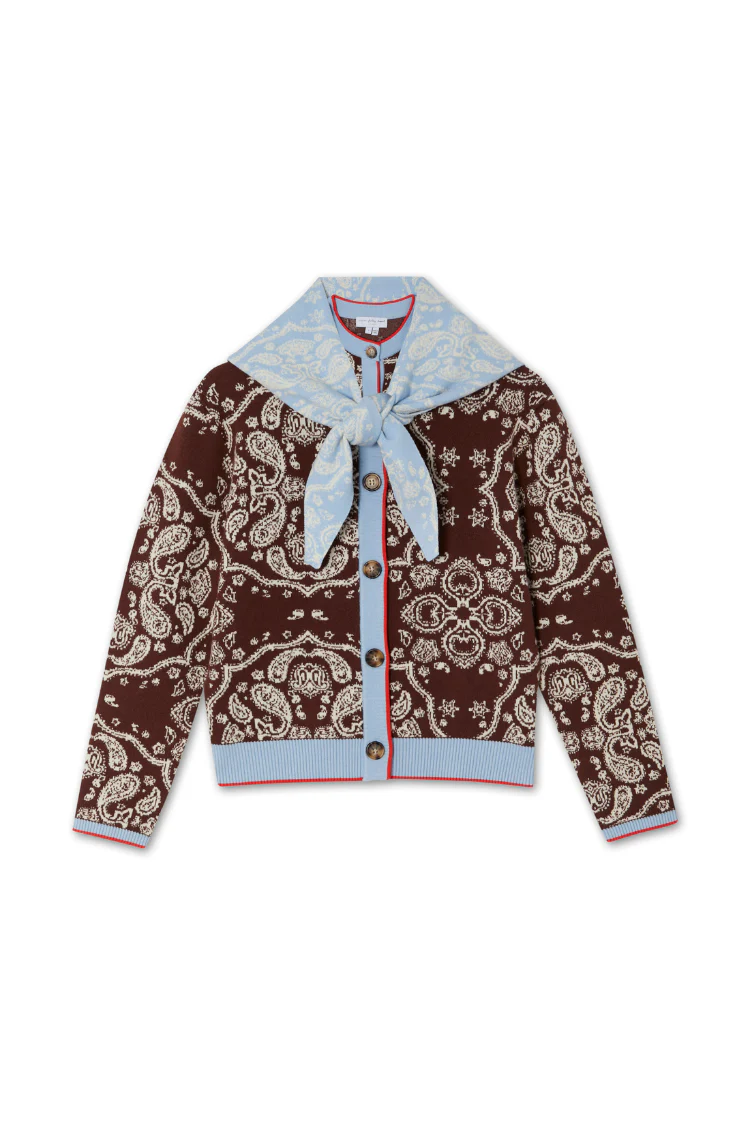 Chocolate Bandana Holly Cardigan - Image 13