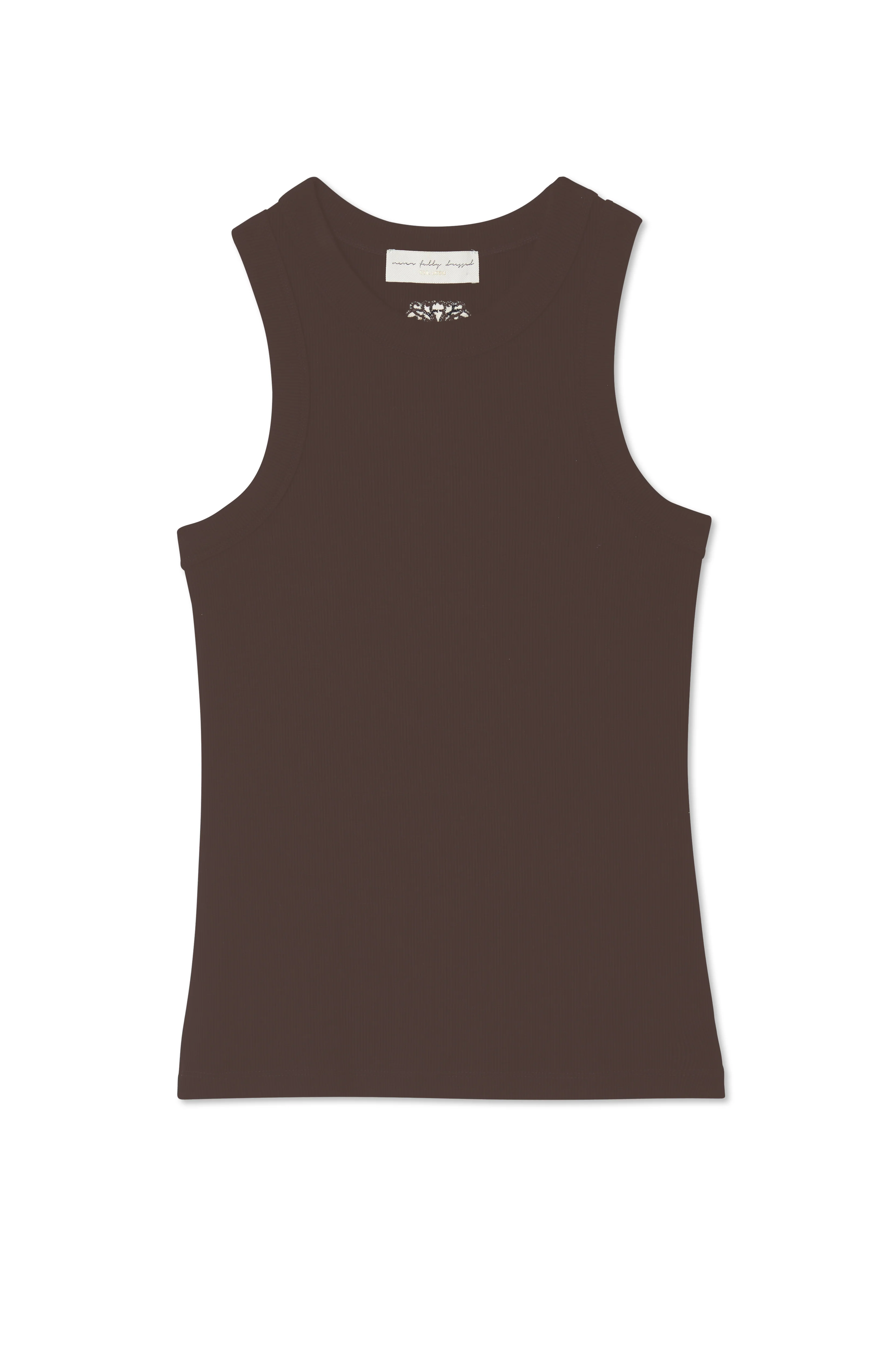 Chocolate Ribbed Tank - Image 6