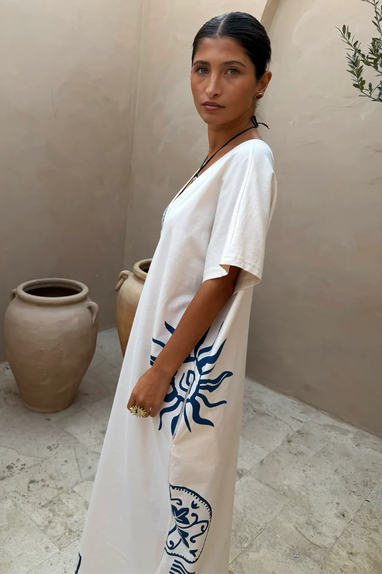 Cream Dolce Vita T-Shirt Dress - Image 6