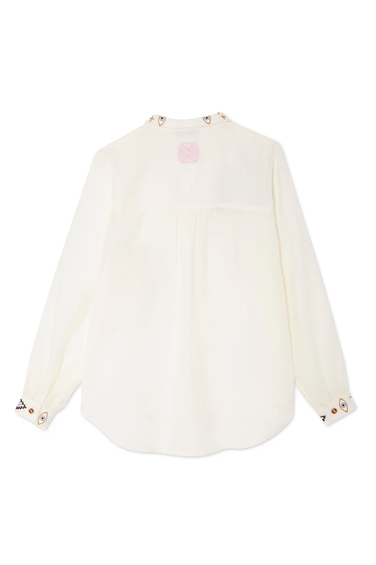 Cream Sunshine Palm Miley Shirt - Image 10