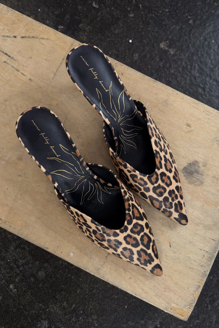 Leopard Heel Mules - Image 3