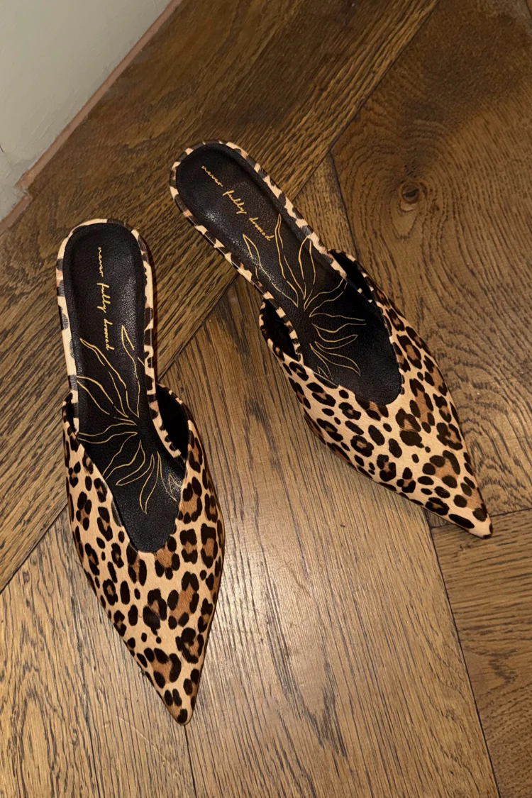 Leopard Heel Mules - Image 4
