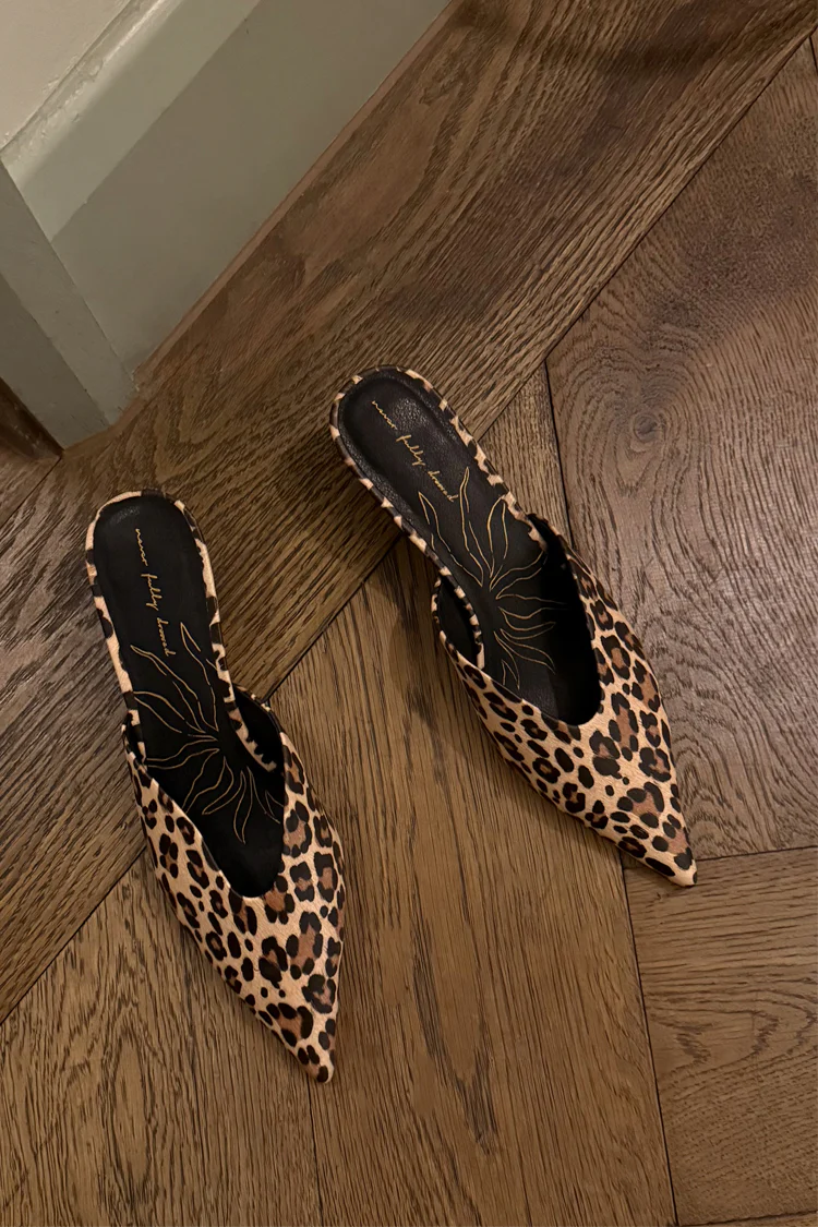 Leopard Heel Mules - Image 6