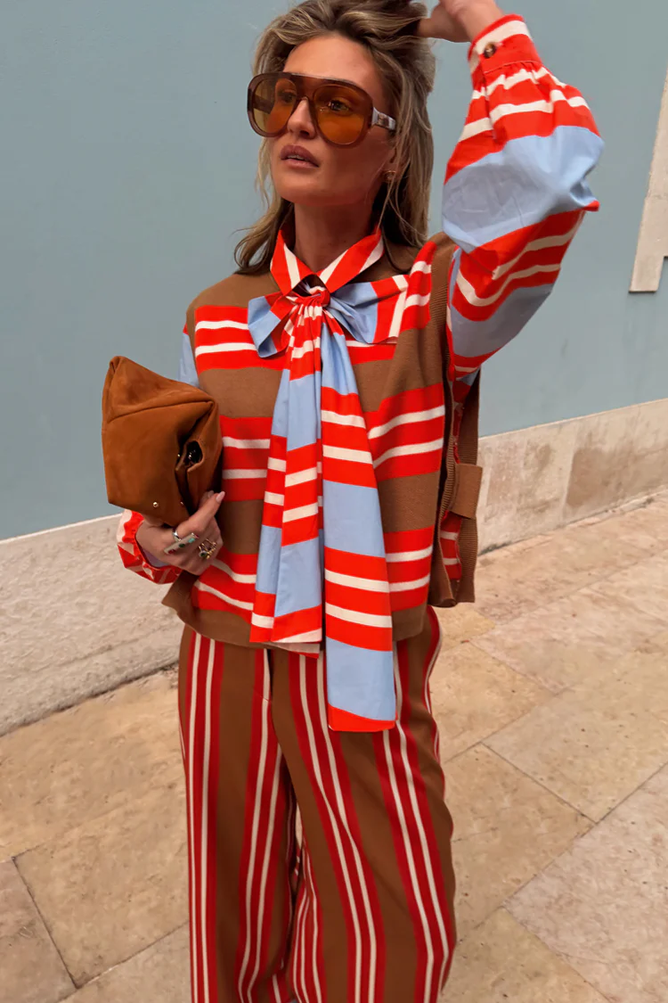 Multi Stripe Tie Shirt - Image 4