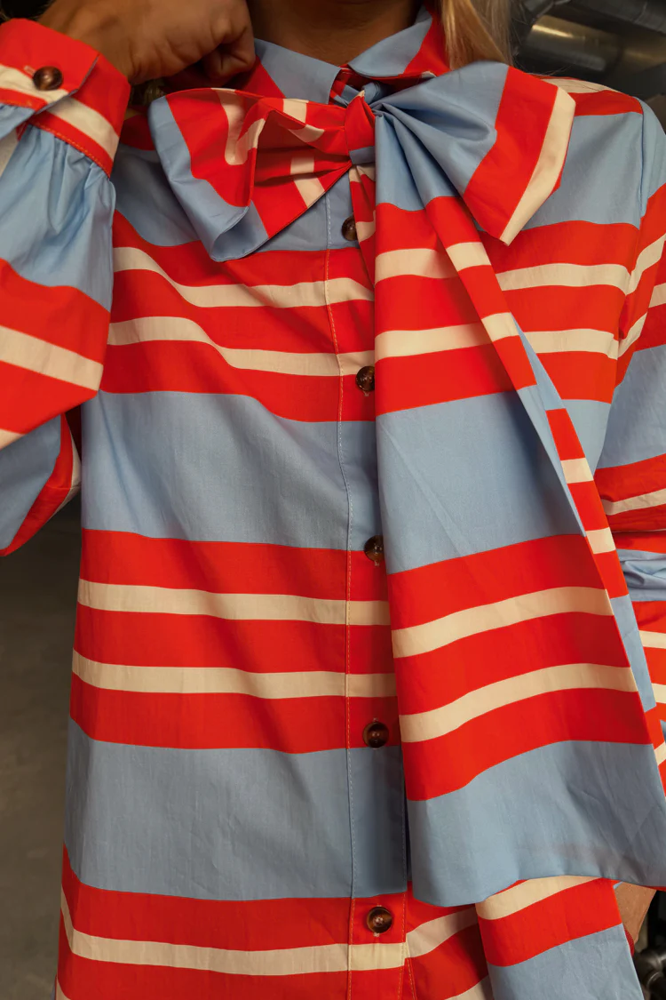 Multi Stripe Tie Shirt - Image 5