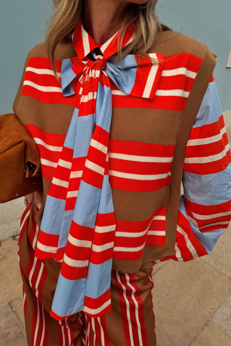 Multi Stripe Tie Shirt - Image 6