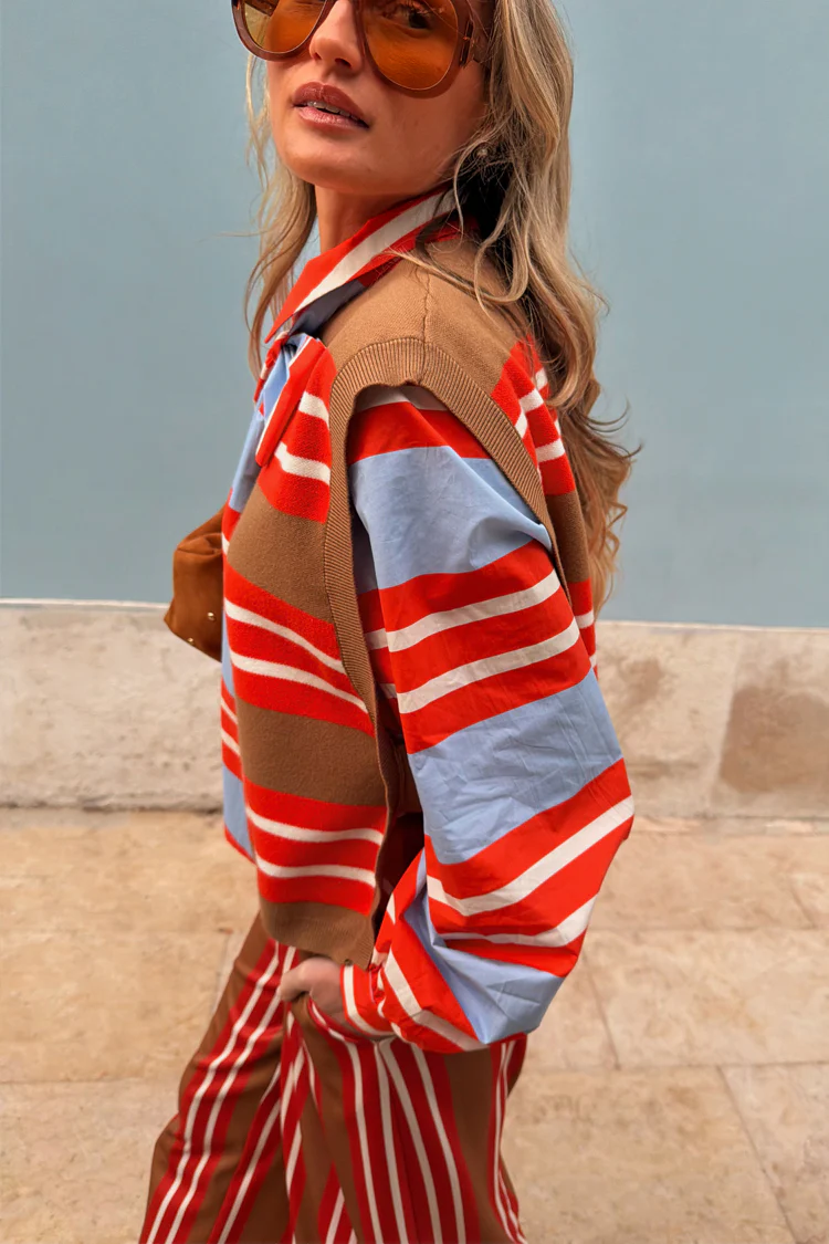Multi Stripe Tie Shirt - Image 9