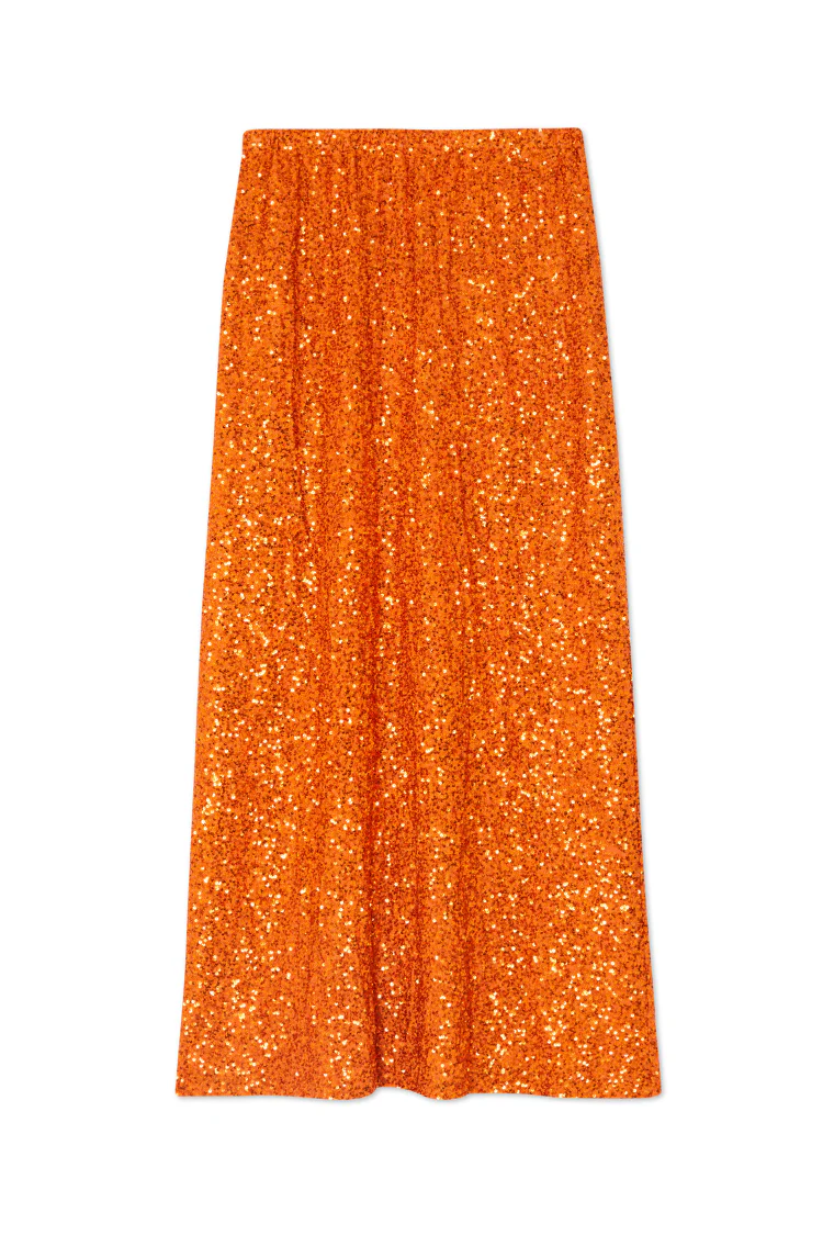 Orange Sequin Dorris Skirt Petite - Image 10
