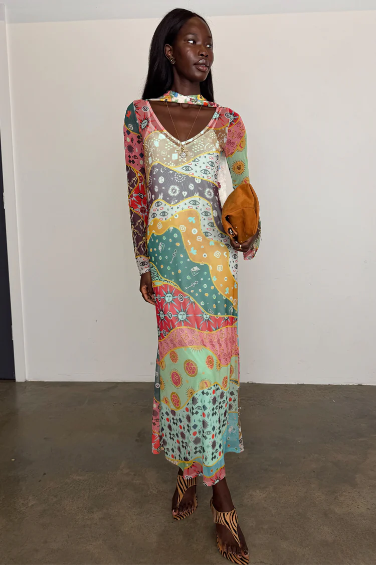 Pastel Morocco Mesh Vivi Dress - Image 4