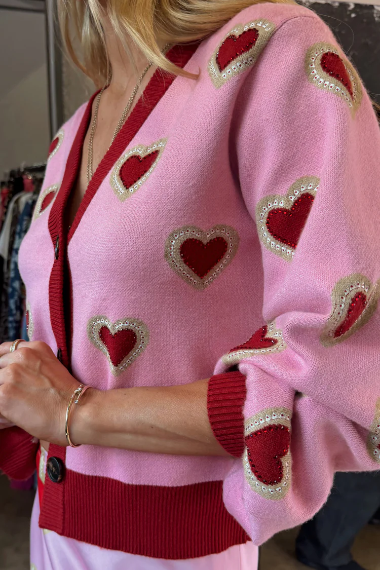 Pink Hearts Cardigan - Image 4