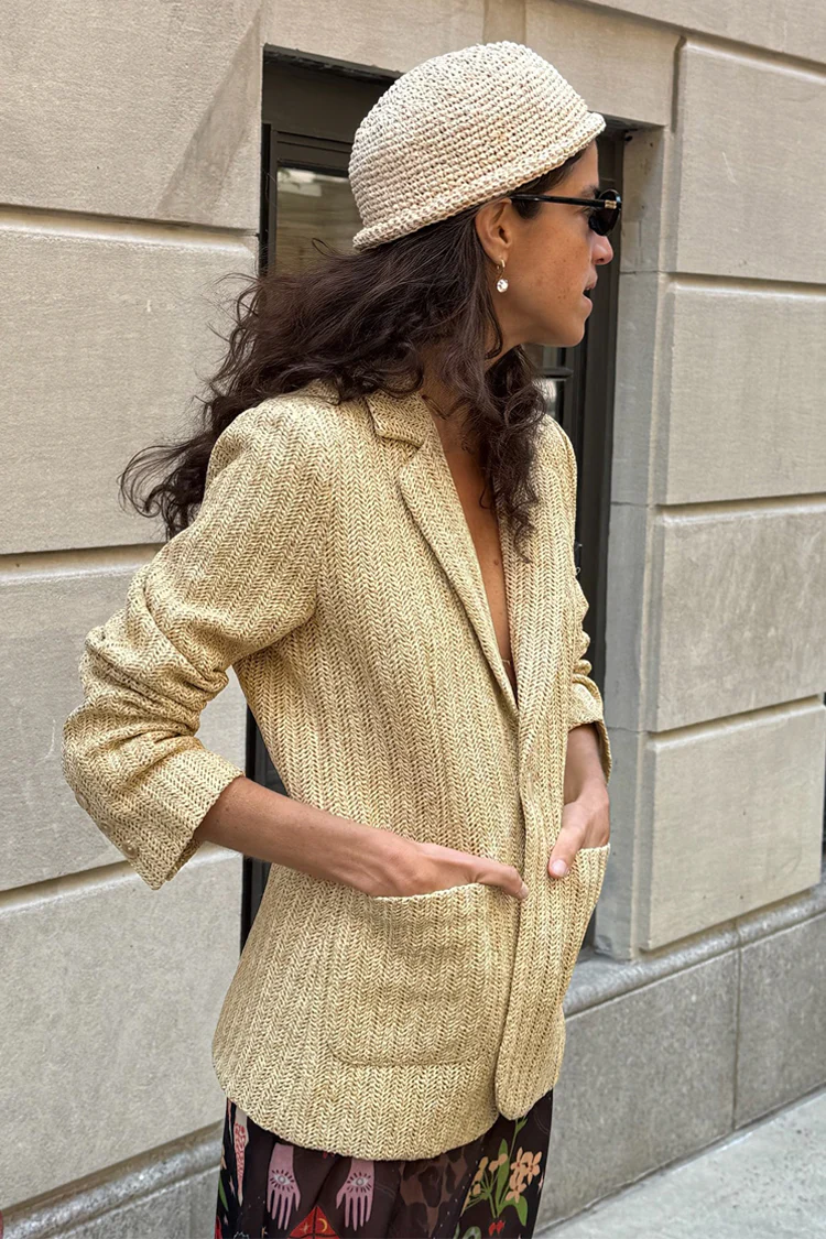 Raffia Spencer Blazer - Image 2