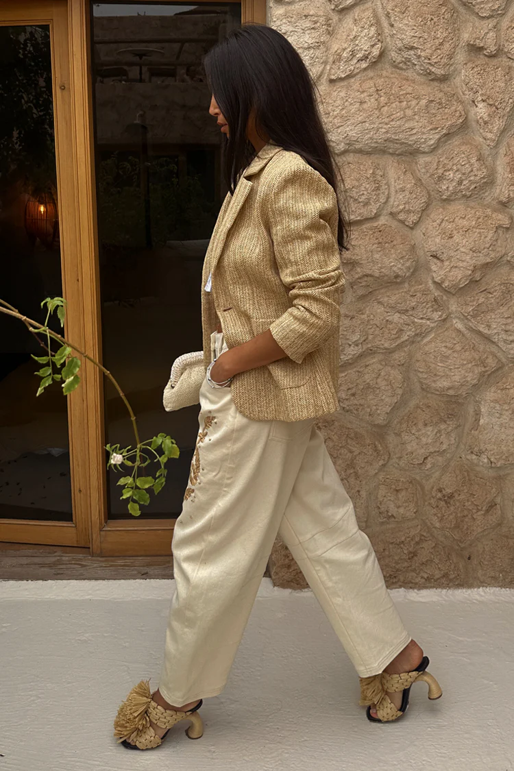 Raffia Spencer Blazer - Image 8