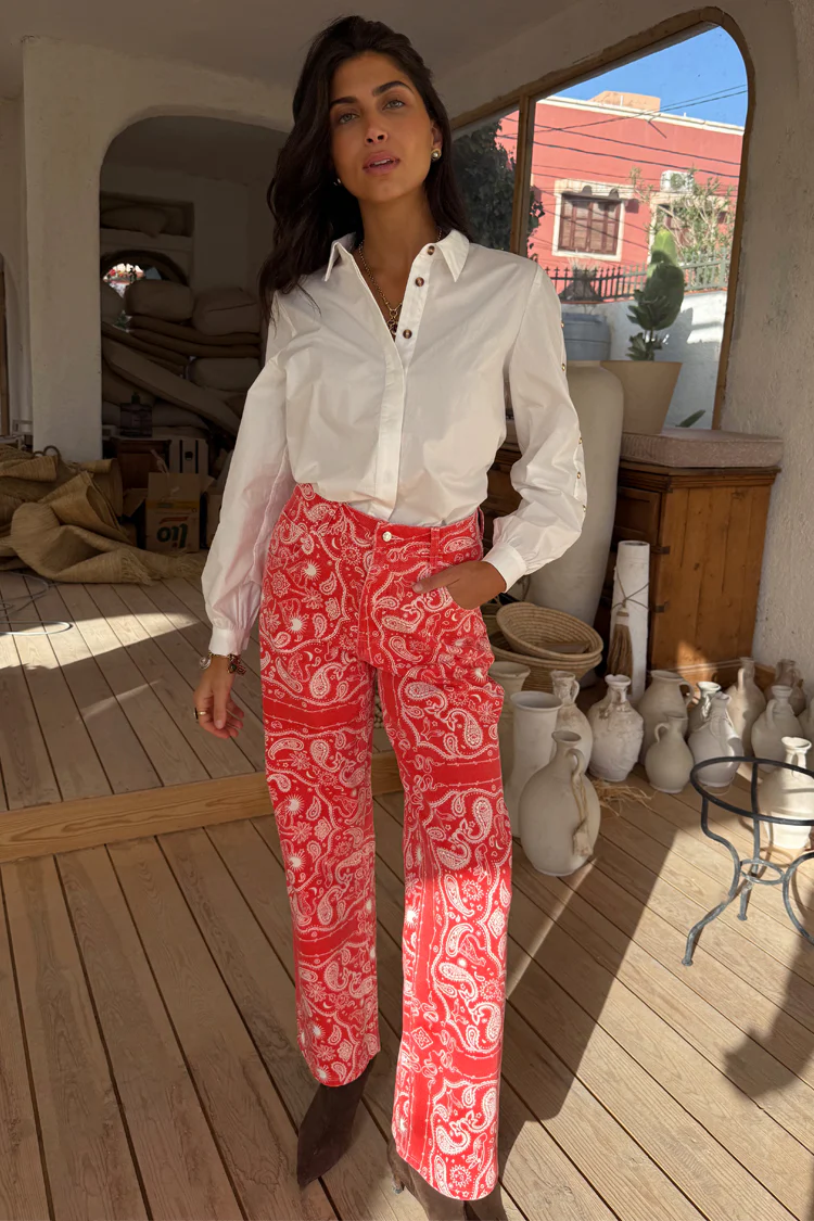 Red Bandana Jeans Petite - Image 4