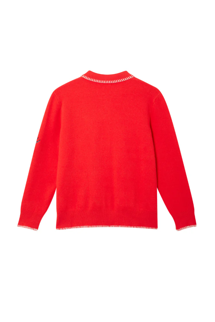 Red Mystical Cardigan with Collar - Image 11