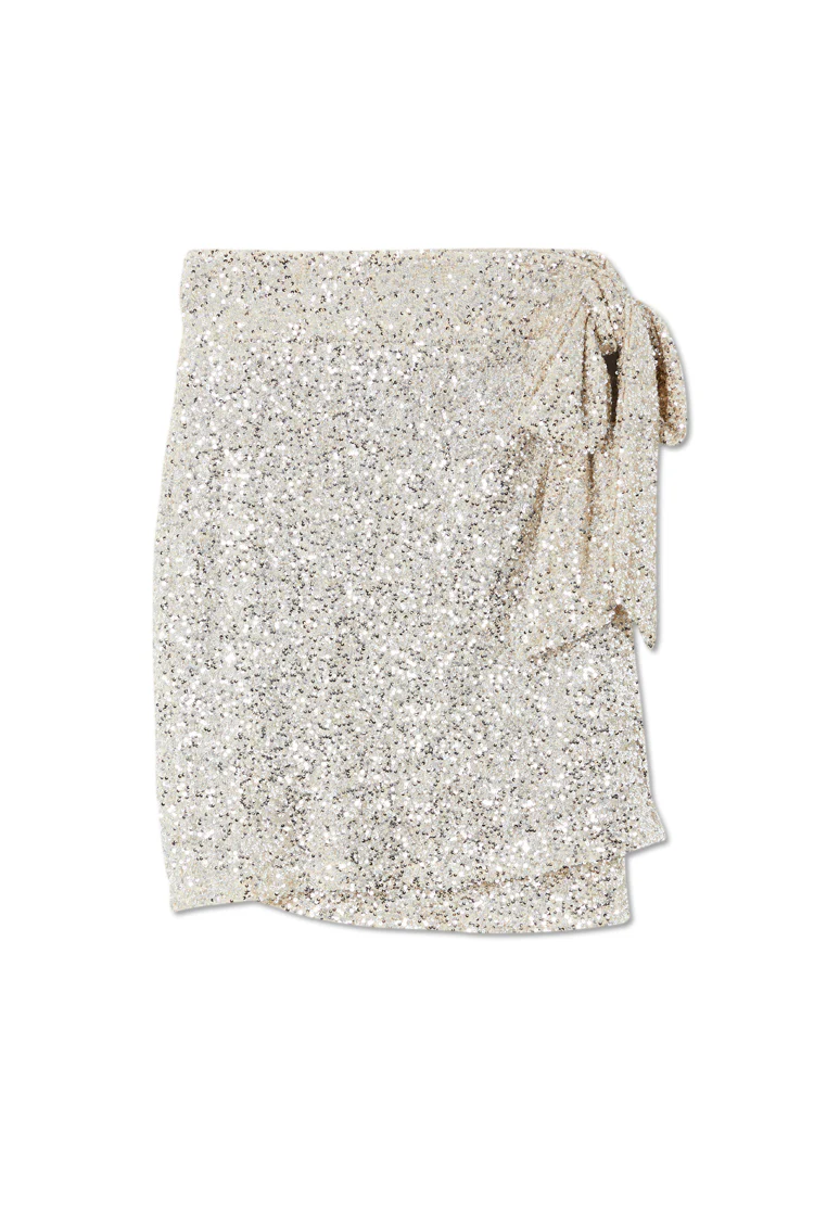 Silver Sequin Mini Jaspre Skirt - Image 7